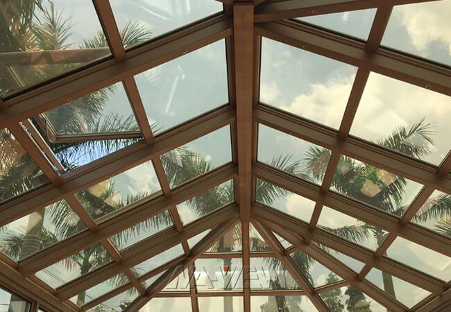 Anunció el Sunroom al aire libre del techo de catedral de aguilón del Sunroom moderno del tejado 3