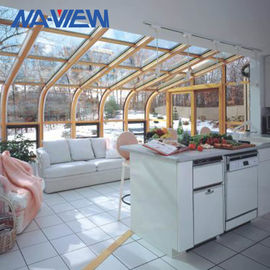 China Sunrooms libres curvados hermosos de los invernaderos del Sunroom del tejado fábrica