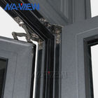 Puerta de aluminio Windows esmaltado doble de la ventana del marco de la rotura termal de madera del color proveedor