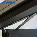 Ventana triple con bisagras doble de aluminio negro del marco con la pantalla plegable proveedor