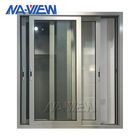 Ventana de desplazamiento de aluminio de cristal baja-e de la rotura termal residencial del precio de Guangdong NAVIEW con la pantalla proveedor