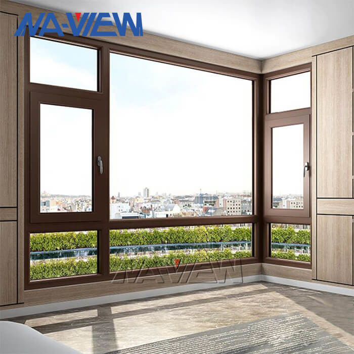 Marco de aluminio de madera Windows del Pushout del marco del diseño excelente por encargo de Nueva York con el doble esmaltado proveedor