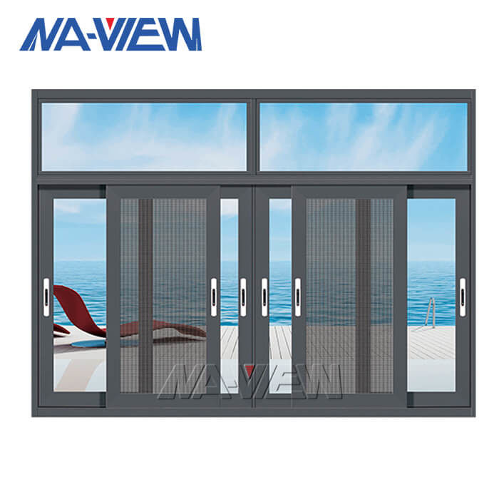 El solo claro de Guangdong NAVIEW moderó la ventana de desplazamiento de aluminio del color negro de aluminio de cristal del marco proveedor