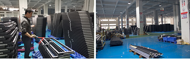 Ventana de desplazamiento de aluminio del color de madera de encargo del estándar de Guangdong NAVIEW 2