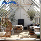 Sunroom blanco modificado para requisitos particulares del invernadero de cristal del jardín para residencial proveedor