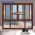 Puertas ahorros de energía de Guangdong NAVIEW y Windows de la ventana de madera de la aleación de aluminio del grano proveedor