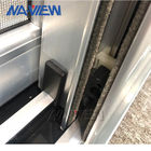 Marco negro cerrado suave interior del estrecho del aluminio del nuevo diseño de Guangdong NAVIEW que resbala la puerta de cristal moderada síncrona proveedor