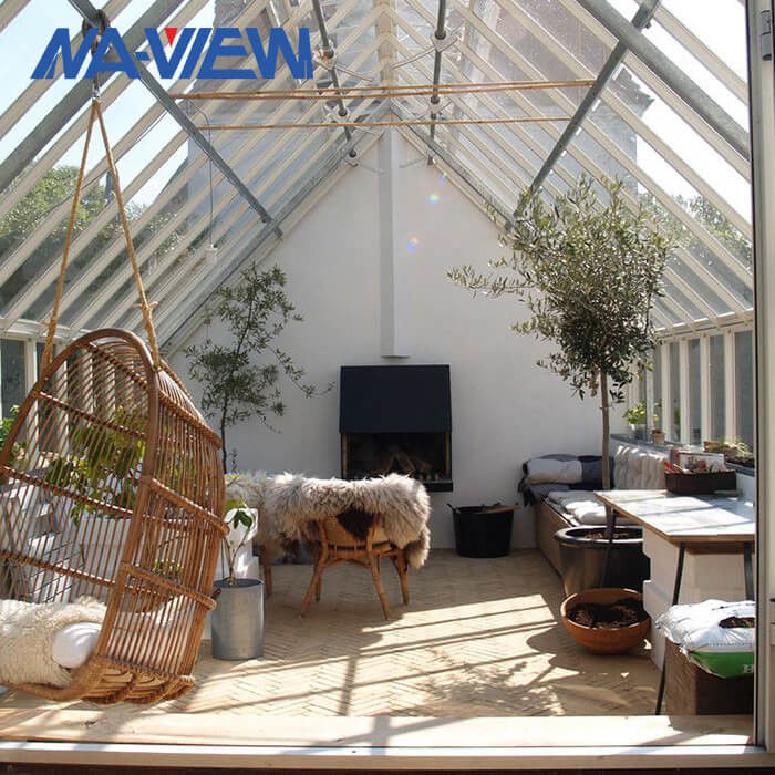 Sunroom blanco modificado para requisitos particulares del invernadero de cristal del jardín para residencial proveedor