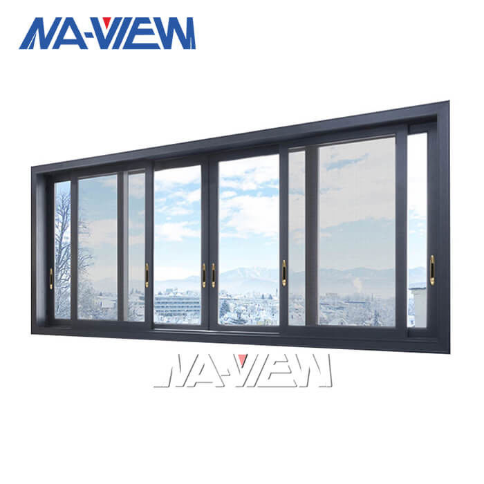 Marco negro cerrado suave interior del estrecho del aluminio del nuevo diseño de Guangdong NAVIEW que resbala la puerta de cristal moderada síncrona proveedor